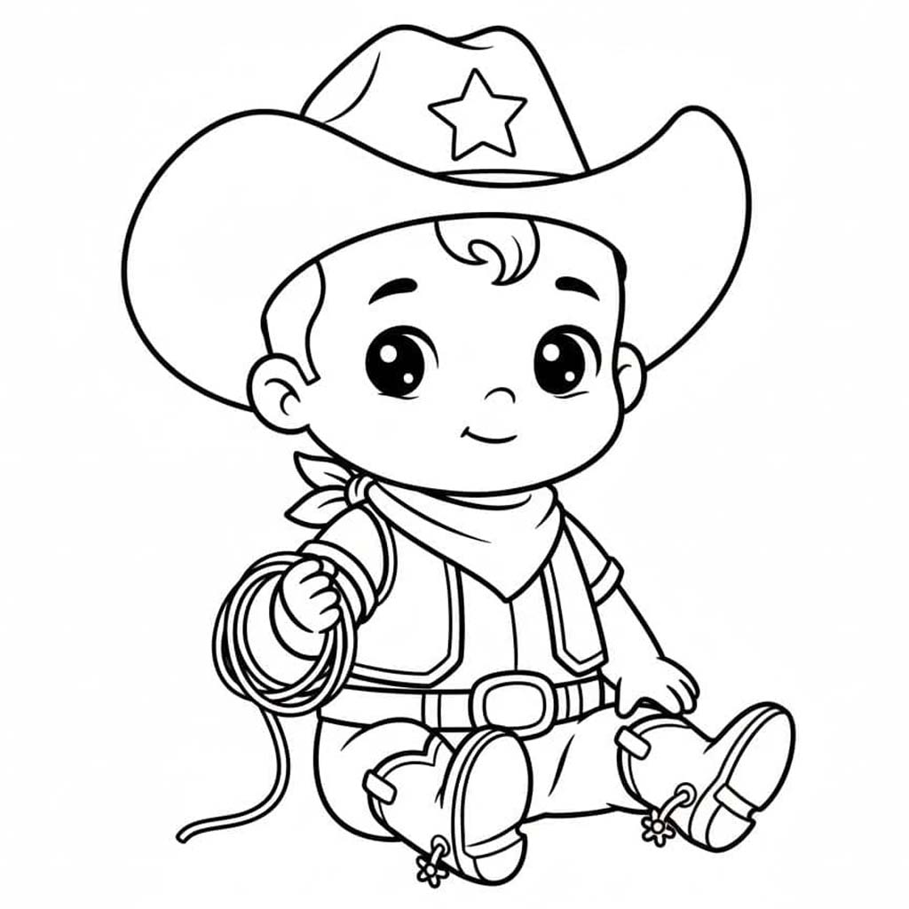 Kép Cowboy ingyenesen nyomtatható