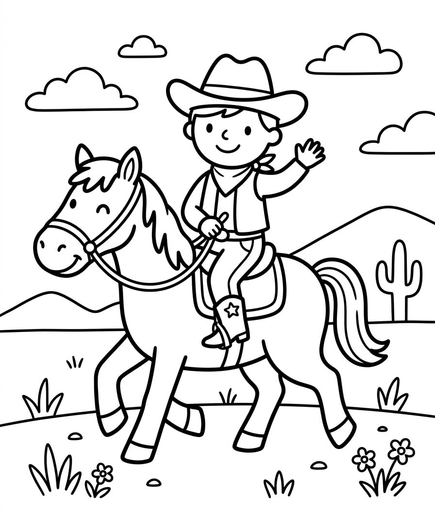 Cowboy színezők