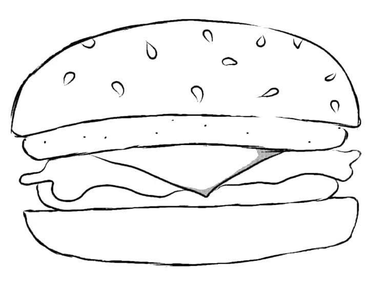 Kép Hamburger nyomtatható