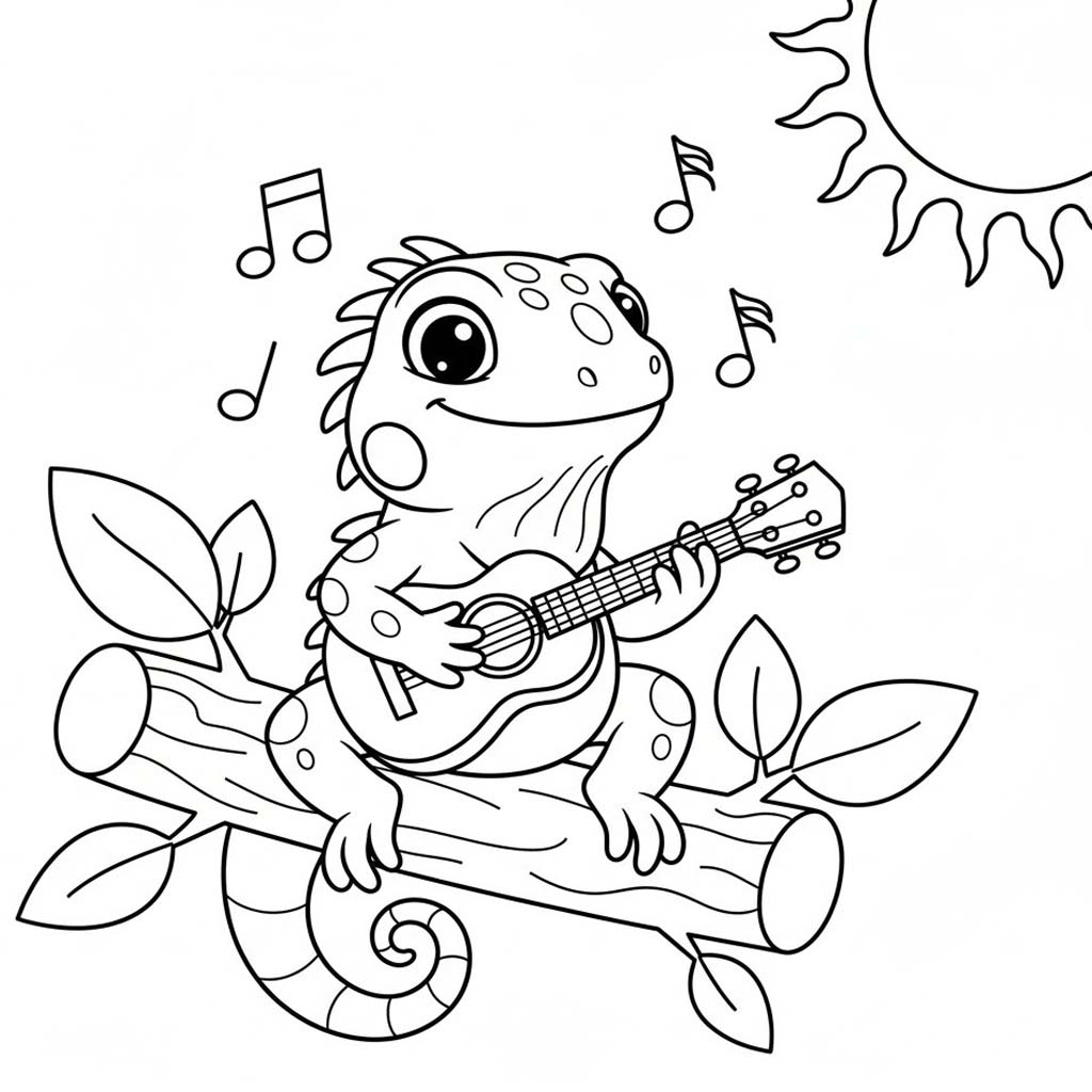 Kép Iguána nyomtatható