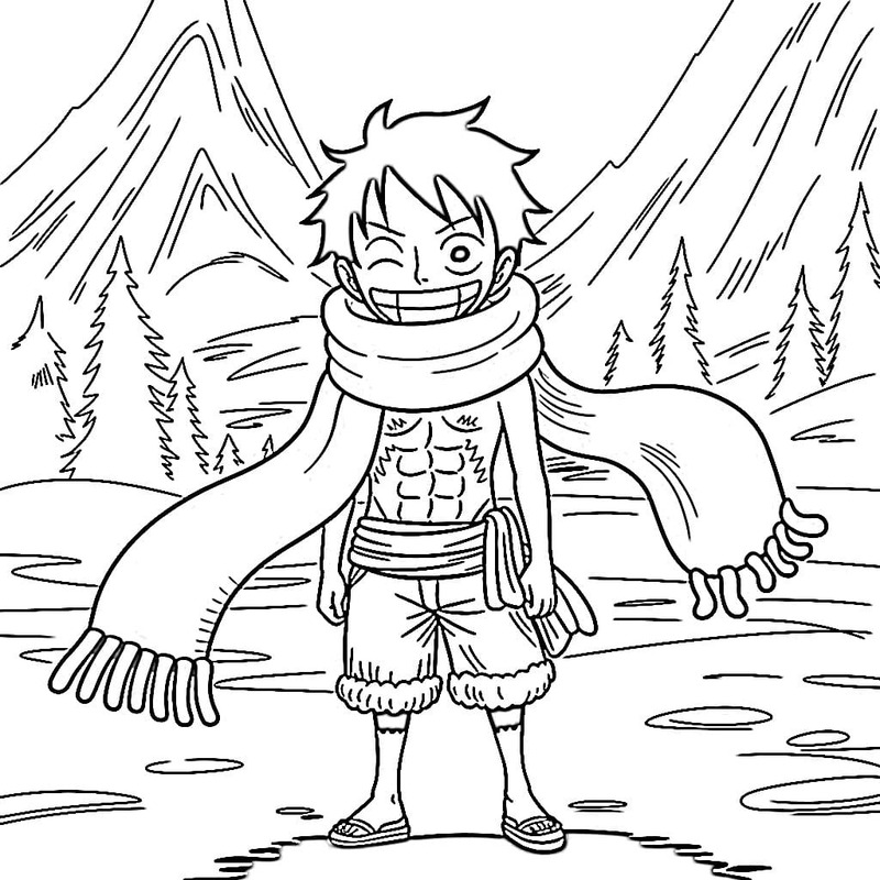 Kép Luffy ingyenesen nyomtatható