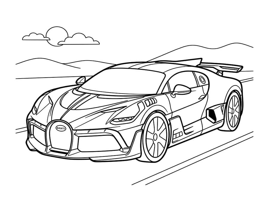 Bugatti nyomtatható egyszerű