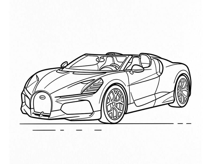 Döntetlen Bugatti nyomtatható alapvető