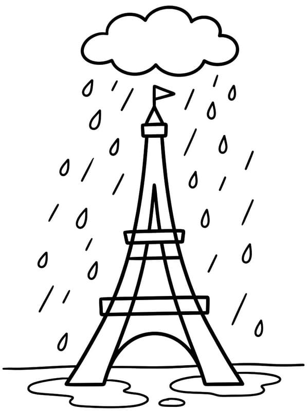 Döntetlen Eiffel Torony ingyenesen nyomtatható
