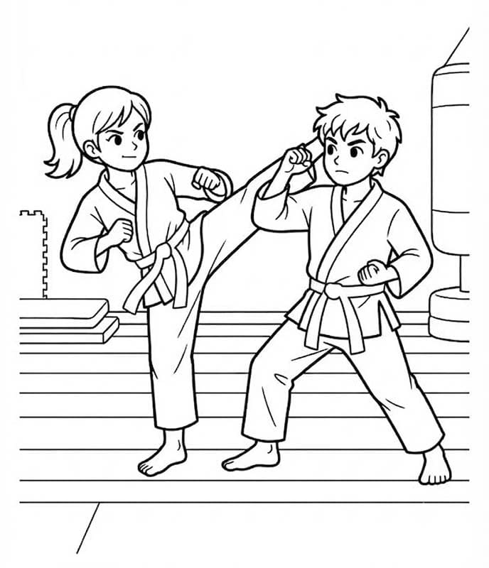 Döntetlen Karate ingyenesen egyszerű