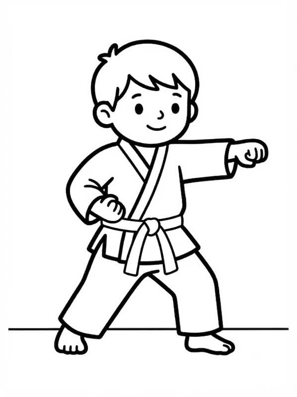 Döntetlen Karate nyomtatható egyszerű