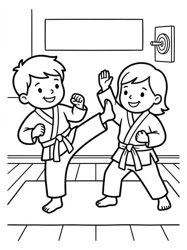 Karate színező