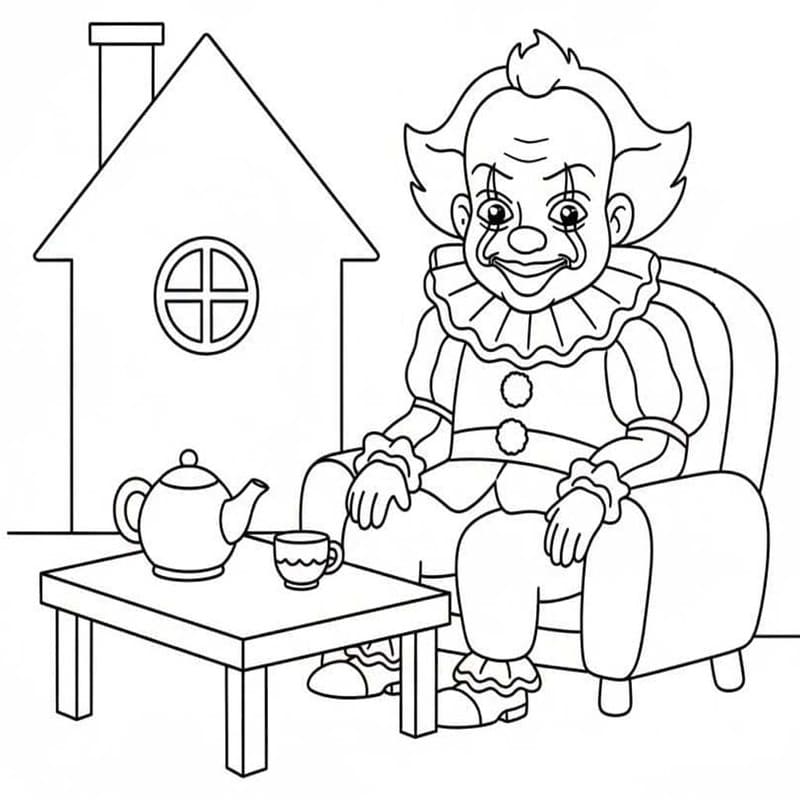 Döntetlen Pennywise nyomtatható alapvető