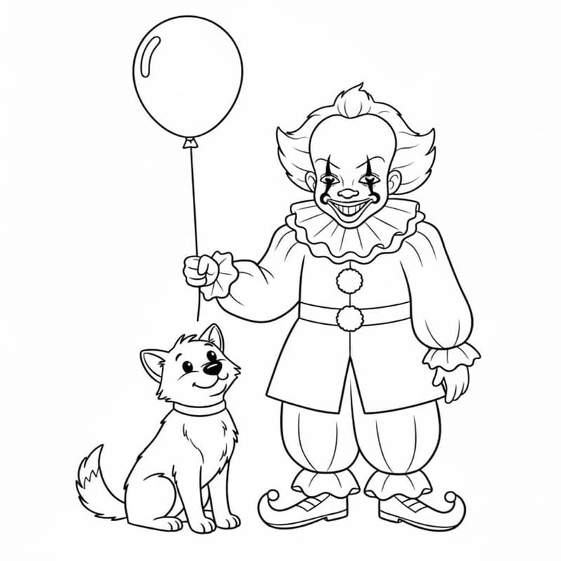 Döntetlen Pennywise nyomtatható egyszerű