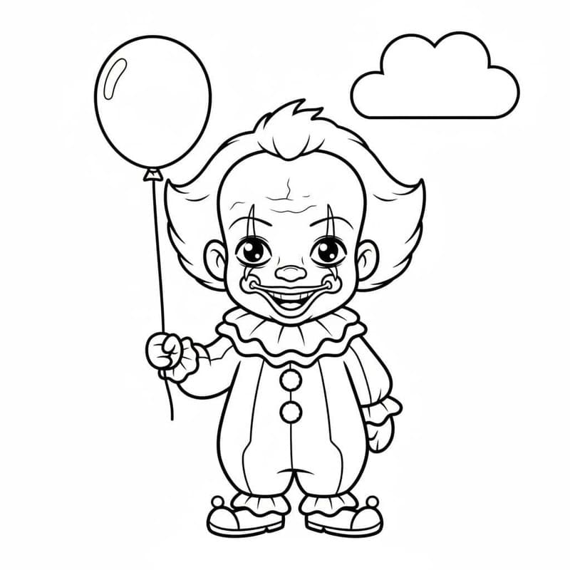 Döntetlen Pennywise nyomtatható gyerekeknek