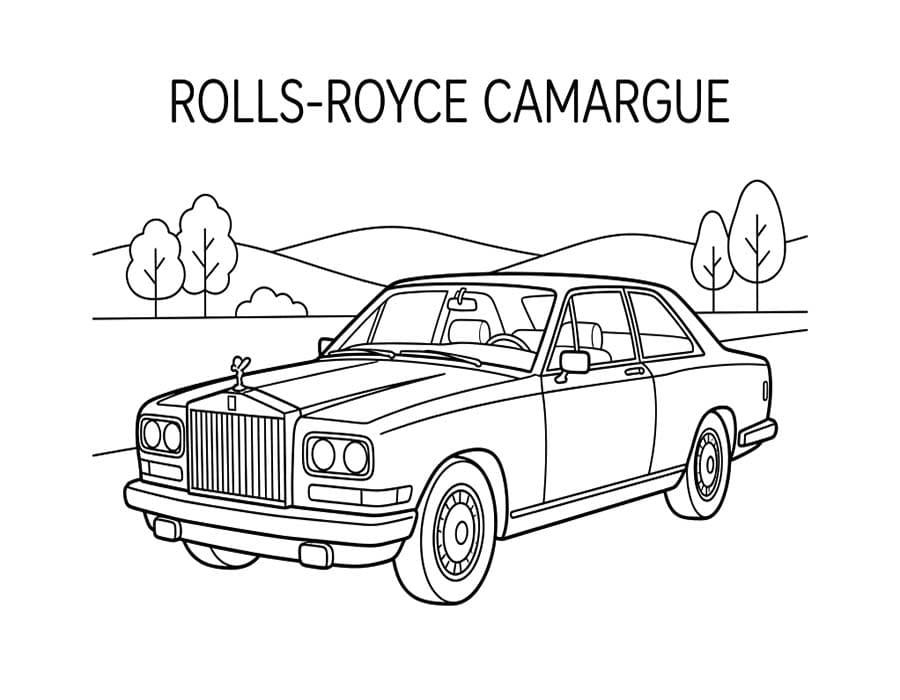 Döntetlen Rolls Royce ingyenesen nyomtatható egyszerű