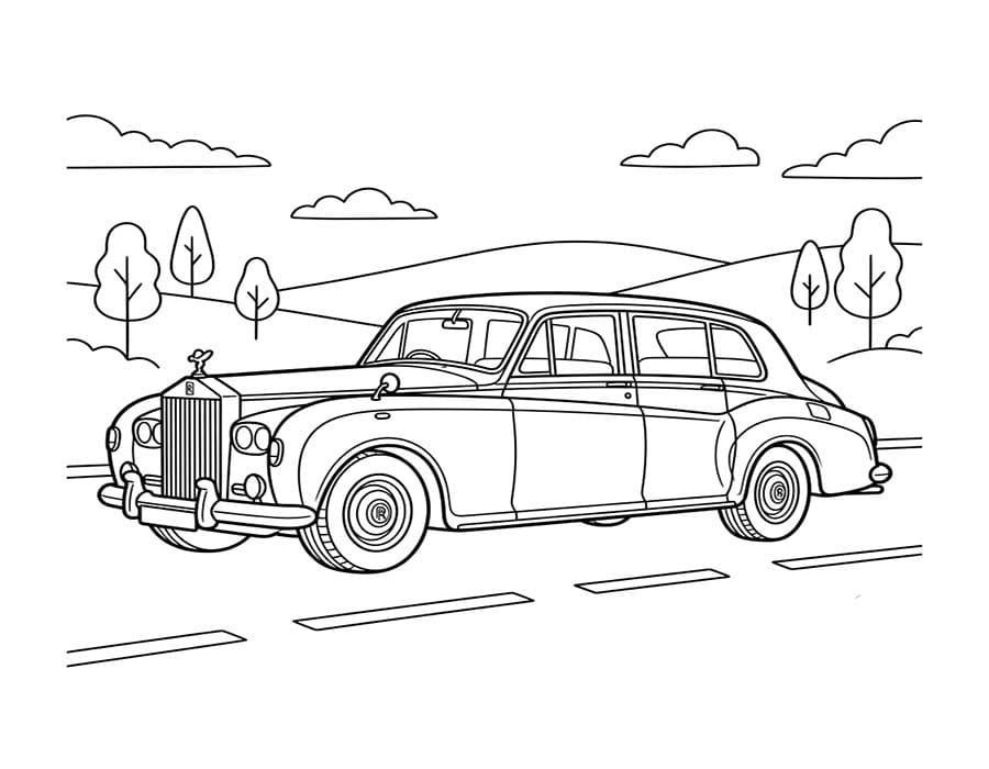 Döntetlen Rolls Royce nyomtatható alapvető