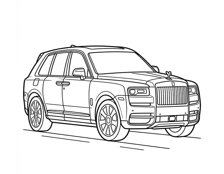 Döntetlen Rolls Royce nyomtatható egyszerű
