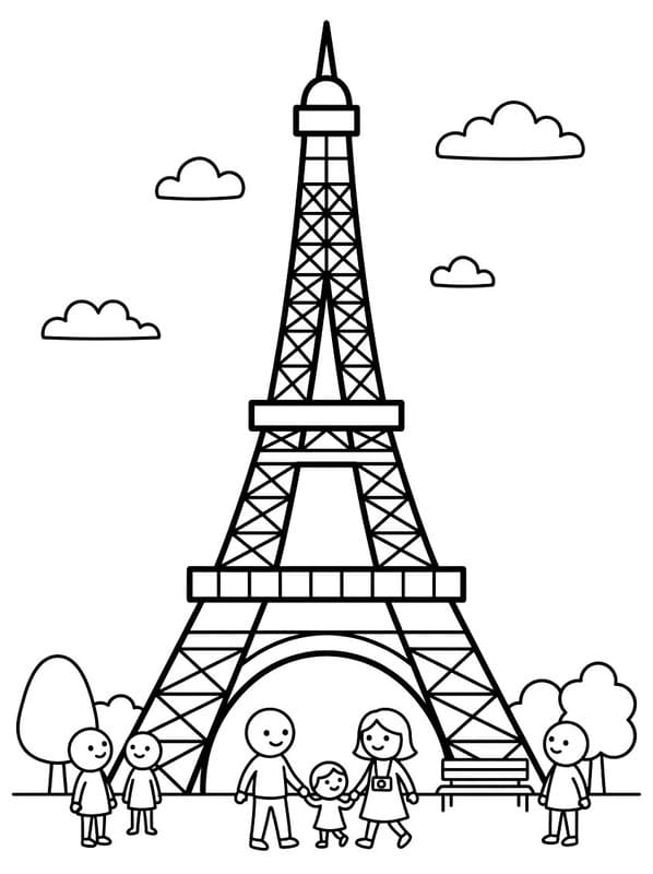 Eiffel Torony és látogatók