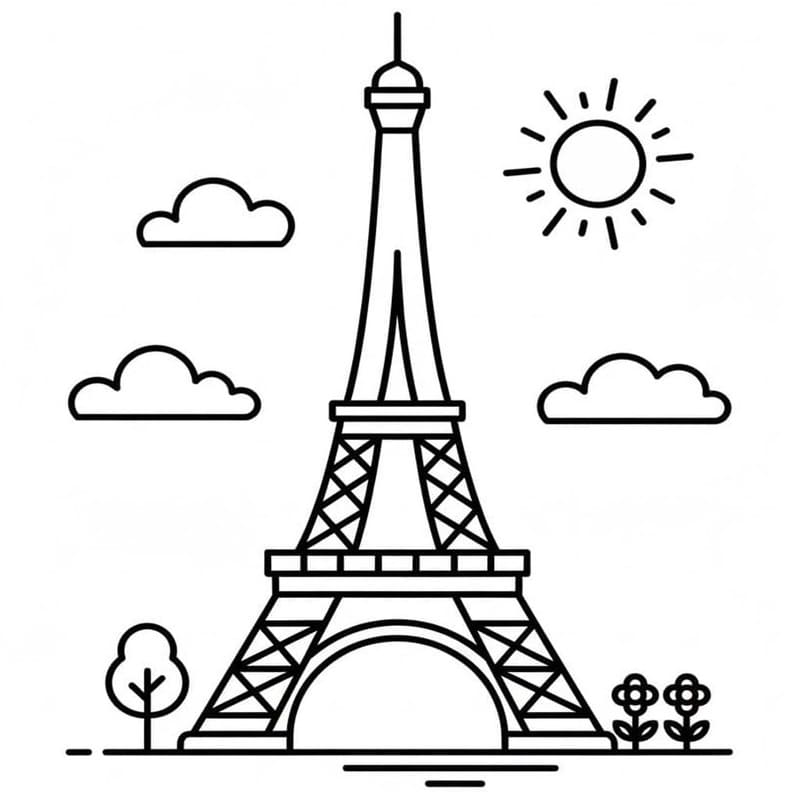 Eiffel Torony ingyenesen nyomtatható