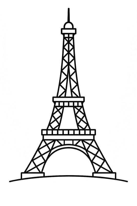Eiffel Torony nyomtatható egyszerű