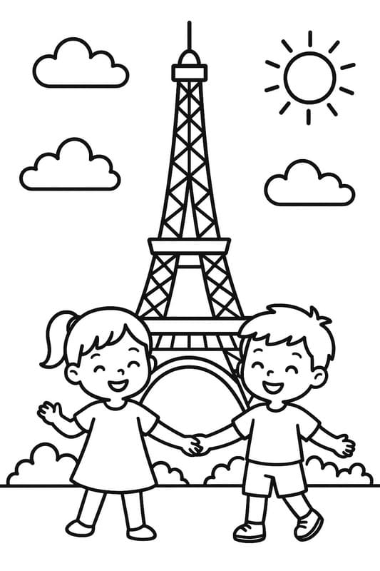 Eiffel Torony nyomtatható gyerekeknek