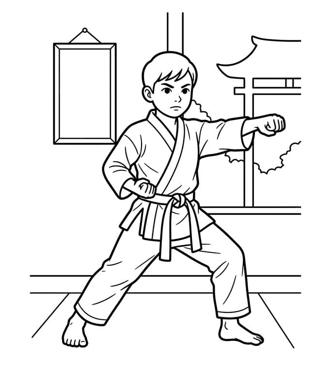 Karate ingyenesen nyomtatható gyerekeknek