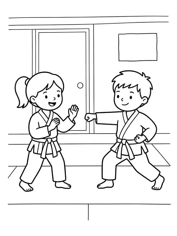 Karate nyomtatható gyerekeknek