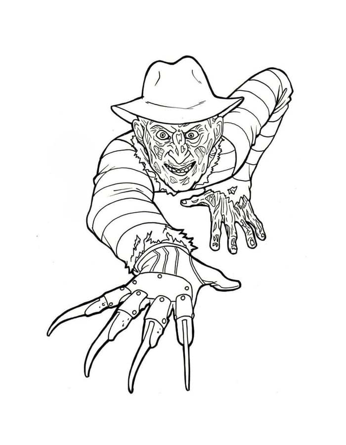 Döntetlen Freddy Krueger ingyenesen nyomtatható könnyen