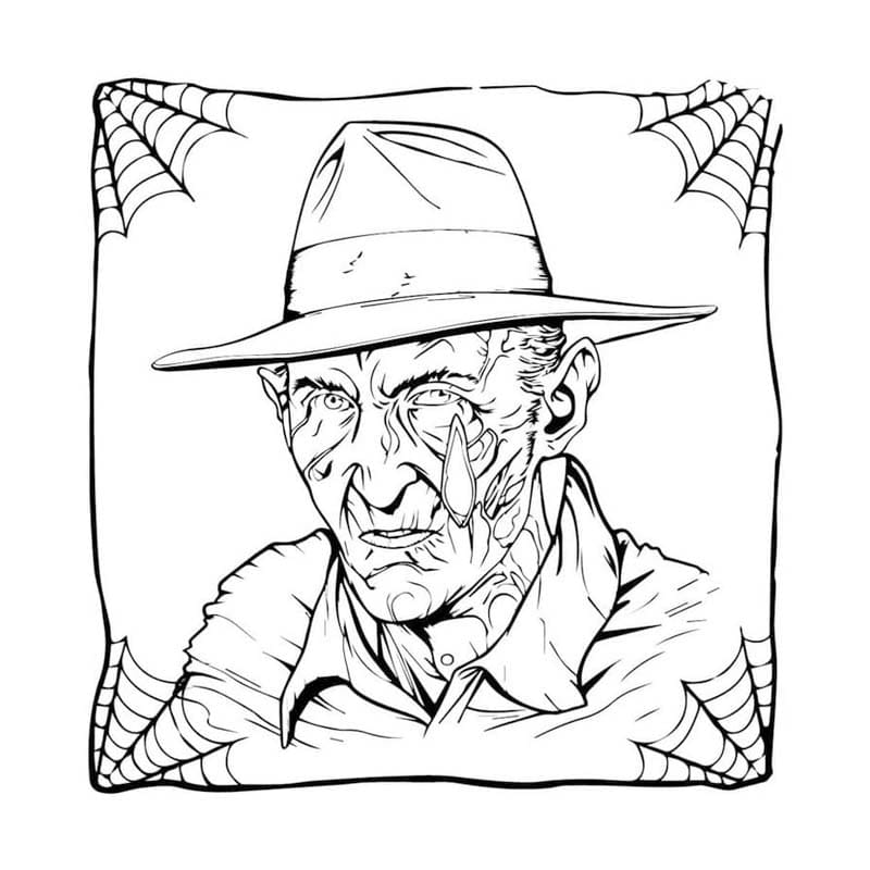 Döntetlen Freddy Krueger ingyenesen nyomtatható