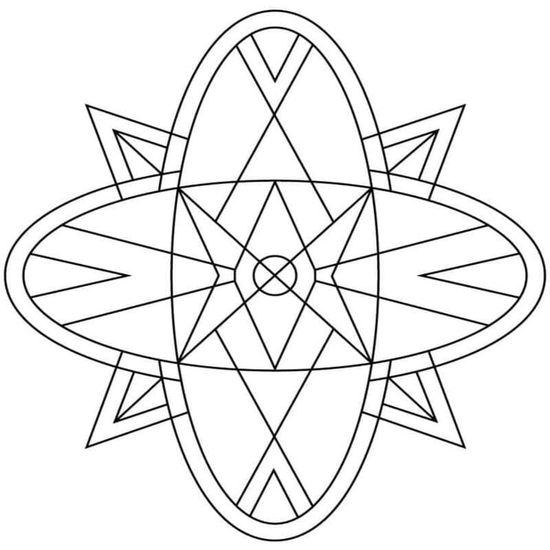 Döntetlen Kaleidoszkóp ingyenesen nyomtatható egyszerű