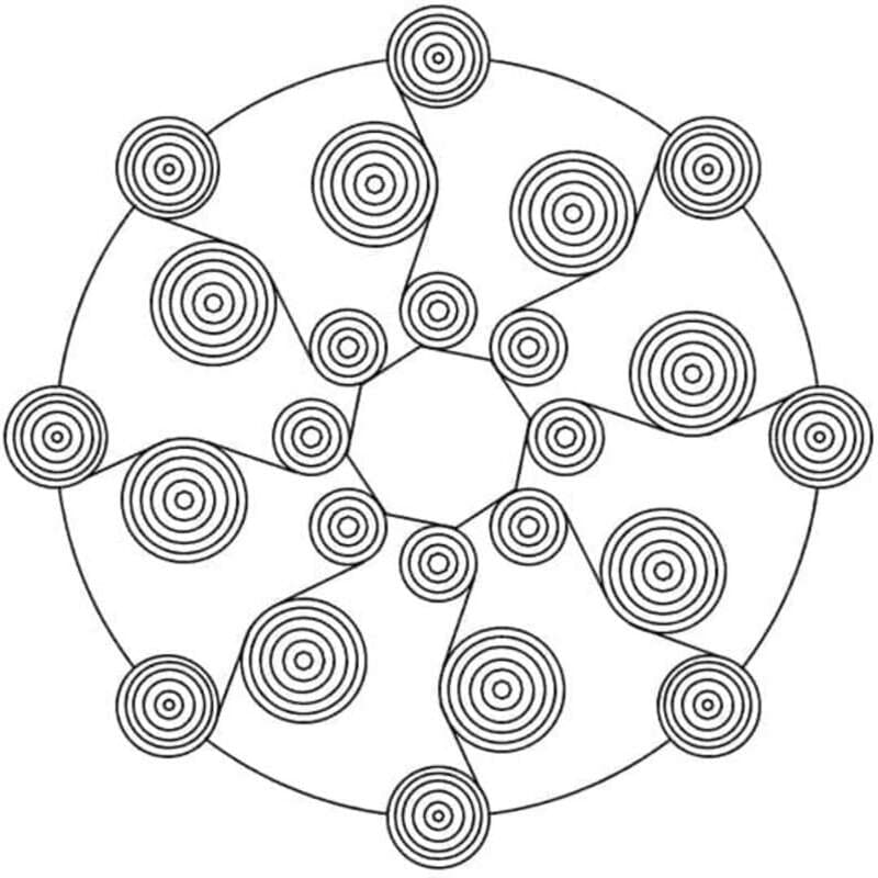 Döntetlen Kaleidoszkóp ingyenesen nyomtatható könnyen