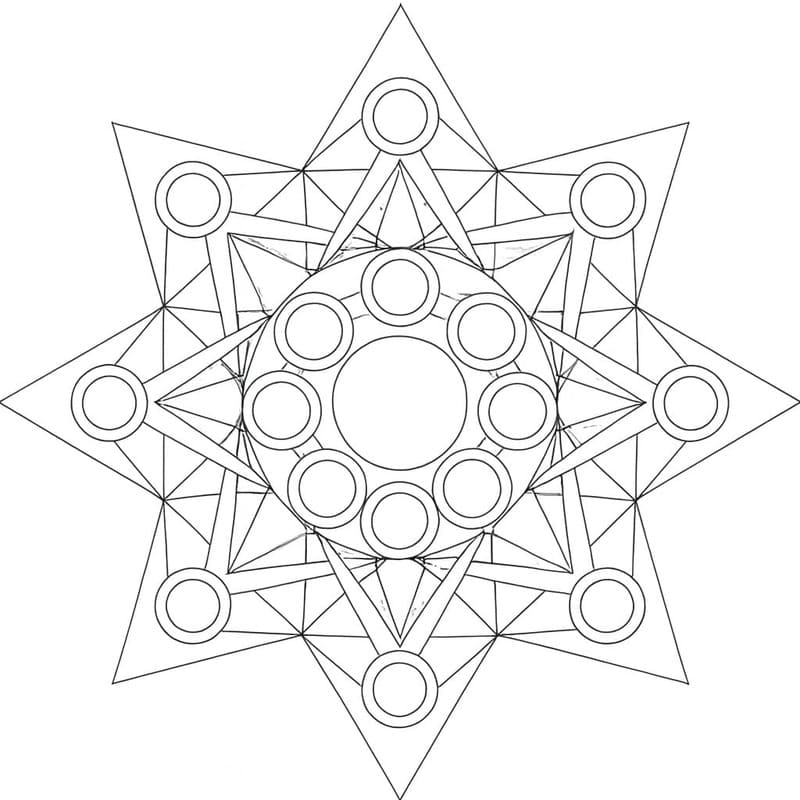 Döntetlen Kaleidoszkóp nyomtatható könnyen