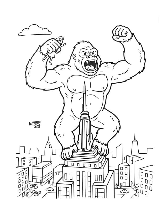 Döntetlen King Kong nyomtatható alapvető