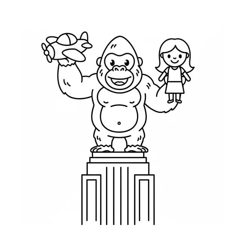 Döntetlen King Kong nyomtatható egyszerű