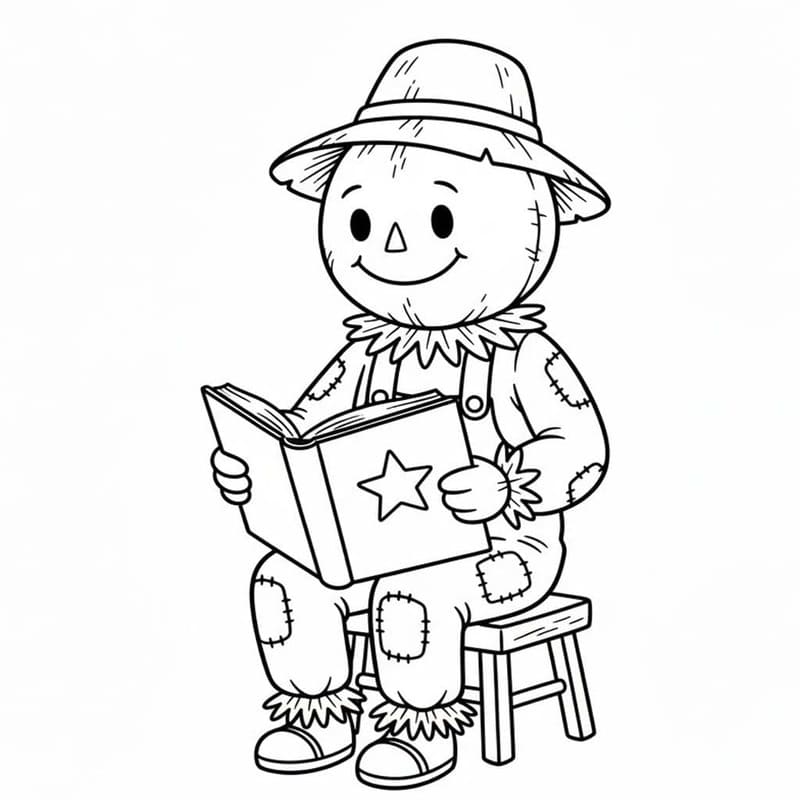 Döntetlen Madárijesztő nyomtatható gyerekeknek