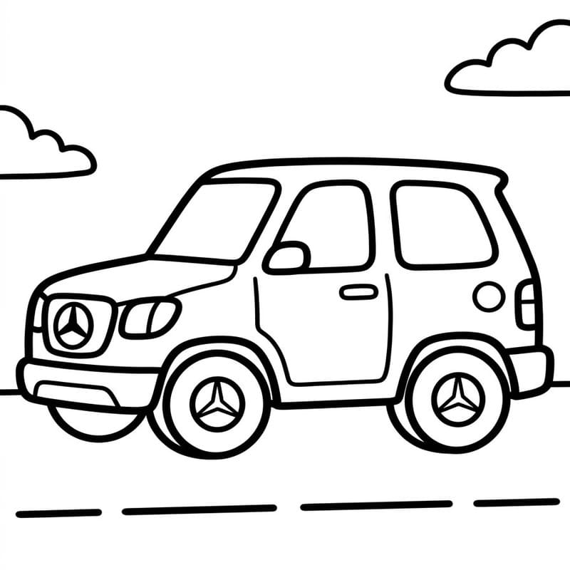 Döntetlen Mercedes nyomtatható alapvető