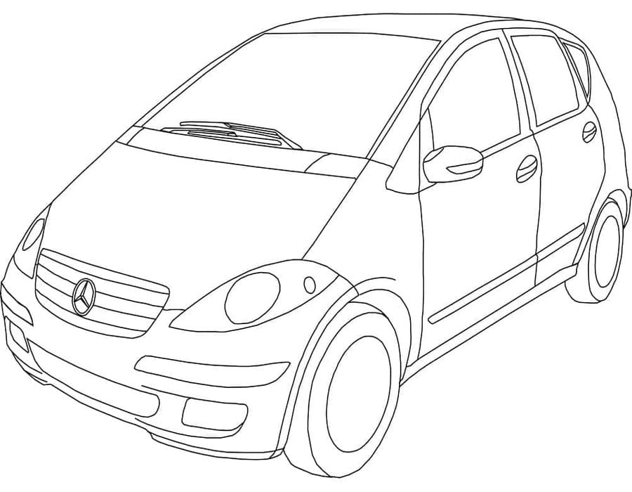 Döntetlen Mercedes nyomtatható egyszerű