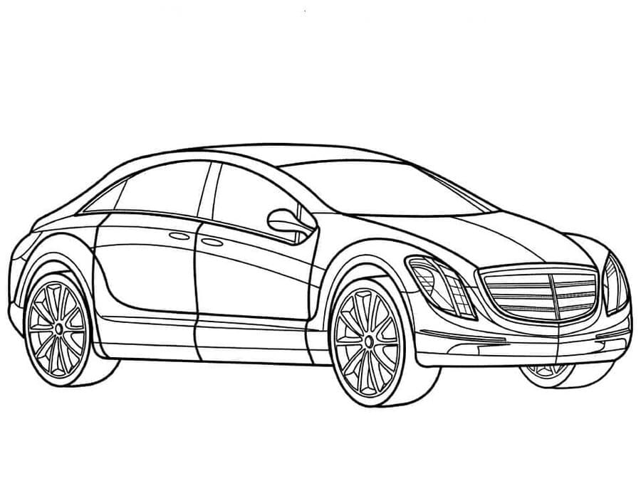 Döntetlen Mercedes nyomtatható gyerekeknek
