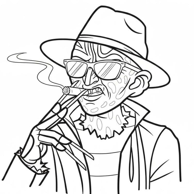 Freddy Krueger ingyenesen nyomtatható