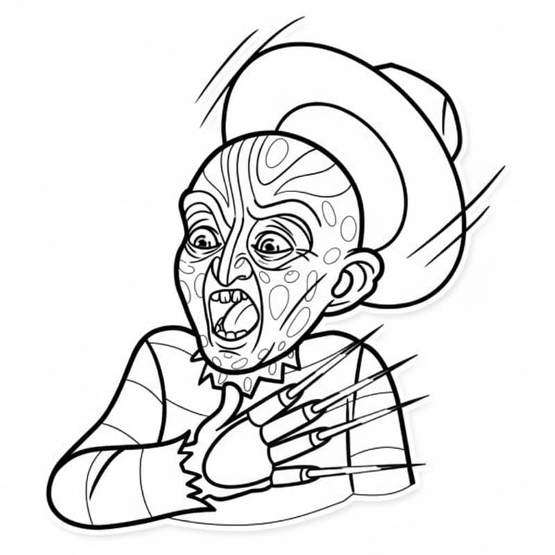 Freddy Krueger nyomtatható gyerekeknek