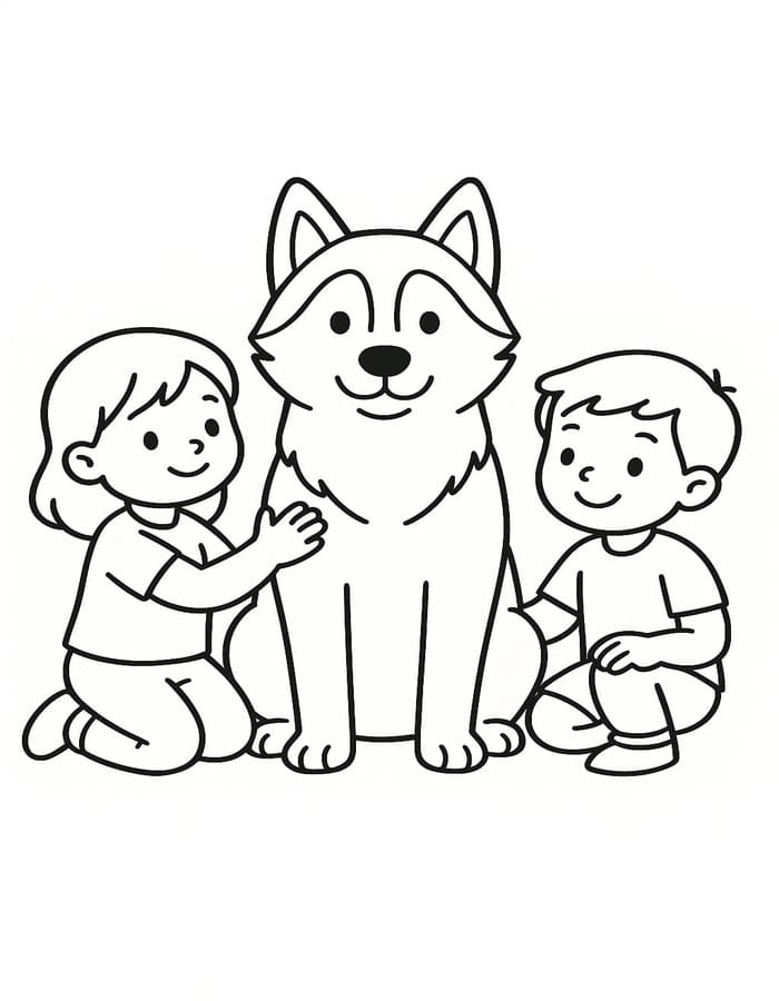 Husky nyomtatható gyerekeknek
