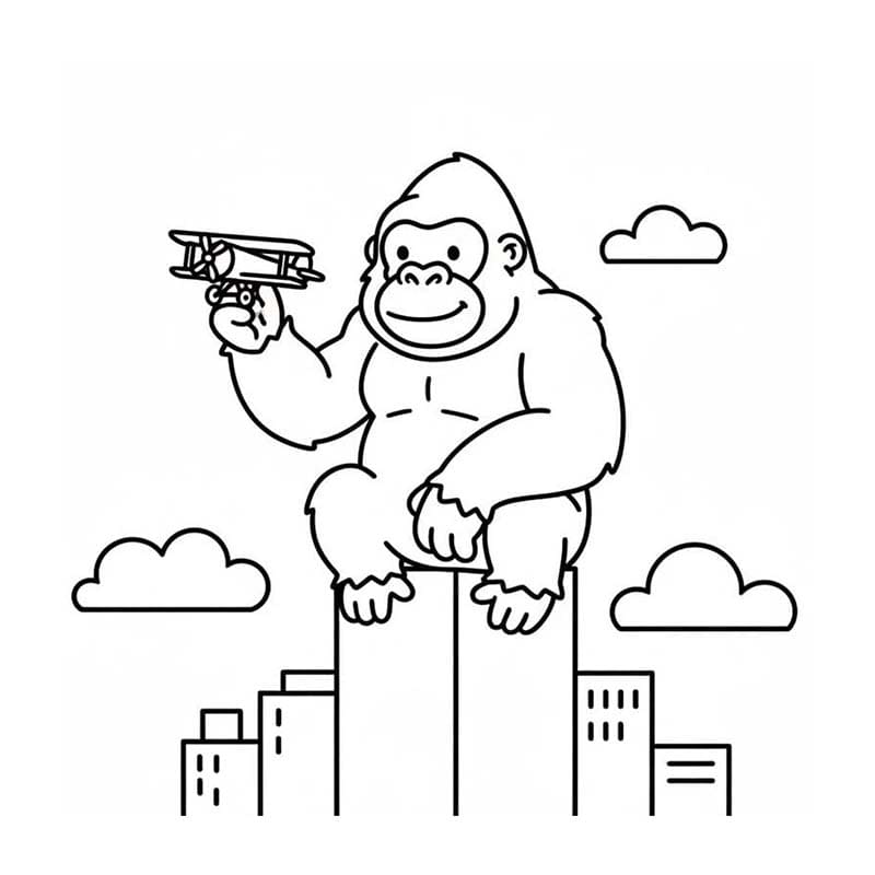 King Kong ingyenesen nyomtatható egyszerű