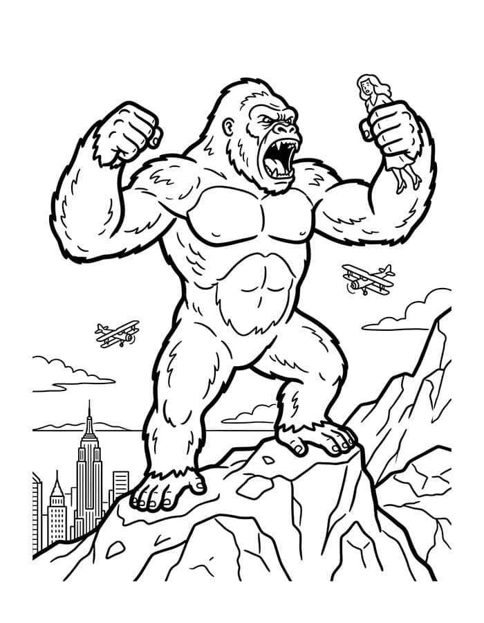 King Kong nyomtatható gyerekeknek