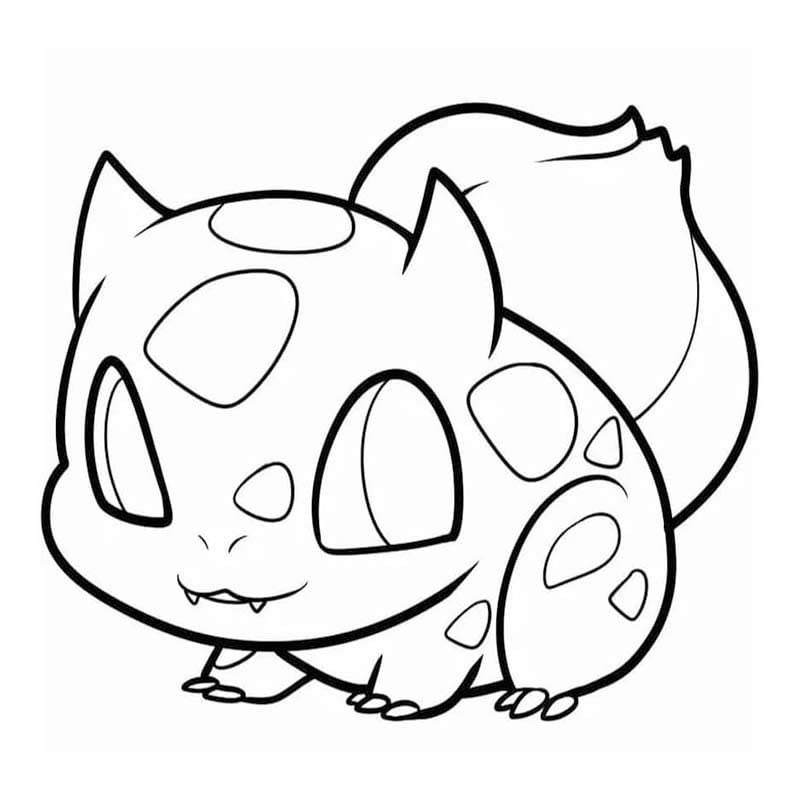 Döntetlen Bulbasaur ingyenesen nyomtatható egyszerű