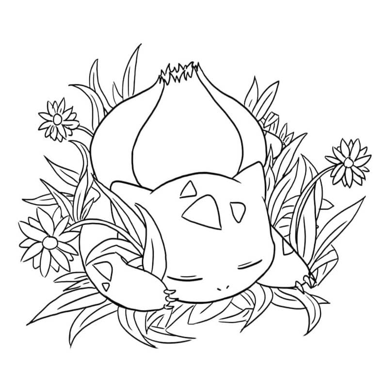 Döntetlen Bulbasaur nyomtatható alapvető