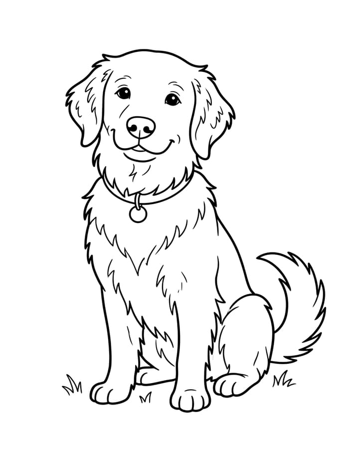 Döntetlen Golden Retriever ingyenesen nyomtatható