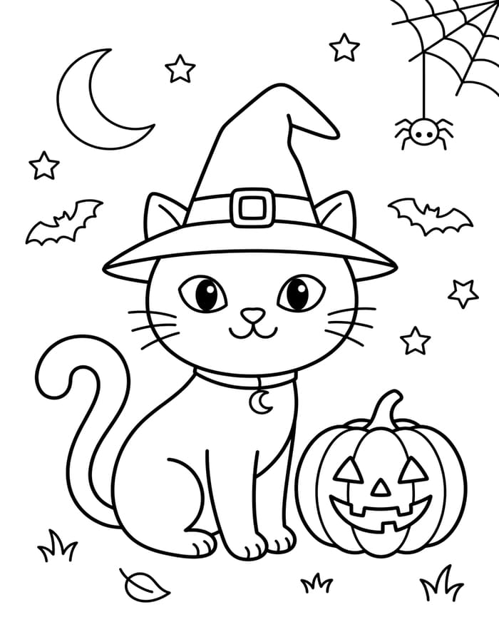 Döntetlen Halloween Macska egyszerű