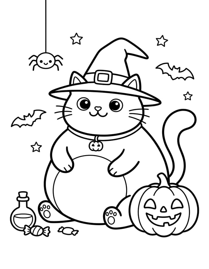 Döntetlen Halloween Macska ingyenesen alapvető