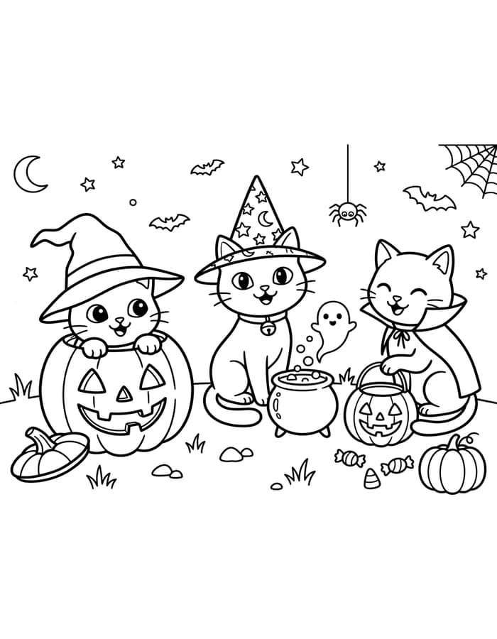 Döntetlen Halloween Macska könnyen