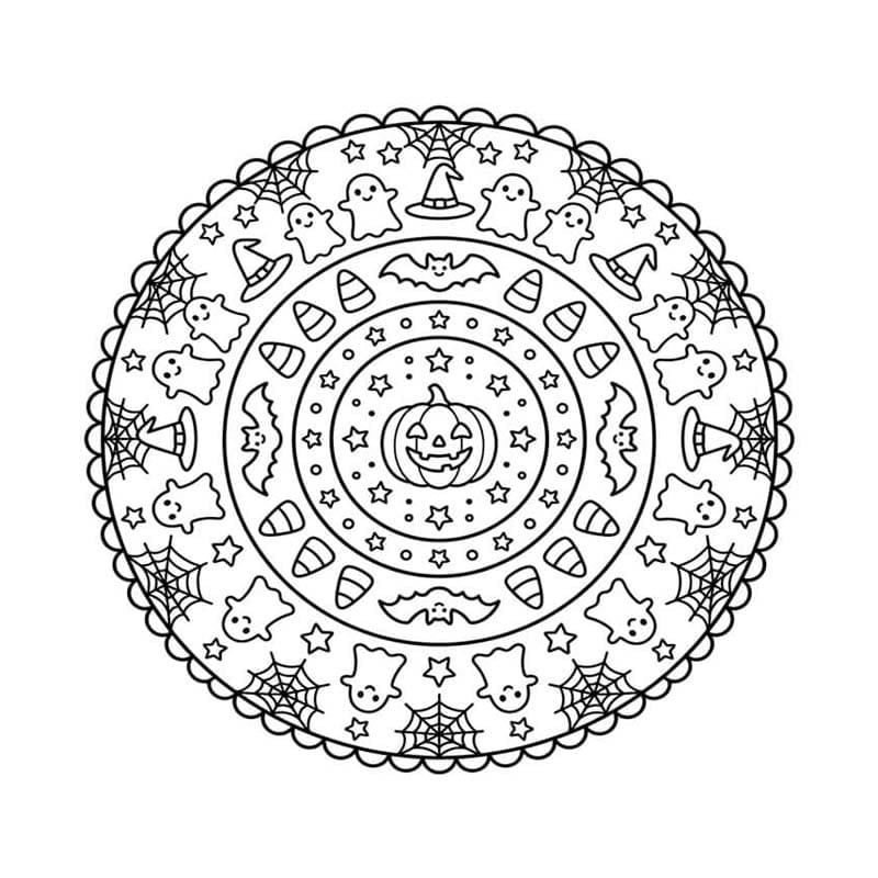 Döntetlen Halloween Mandala