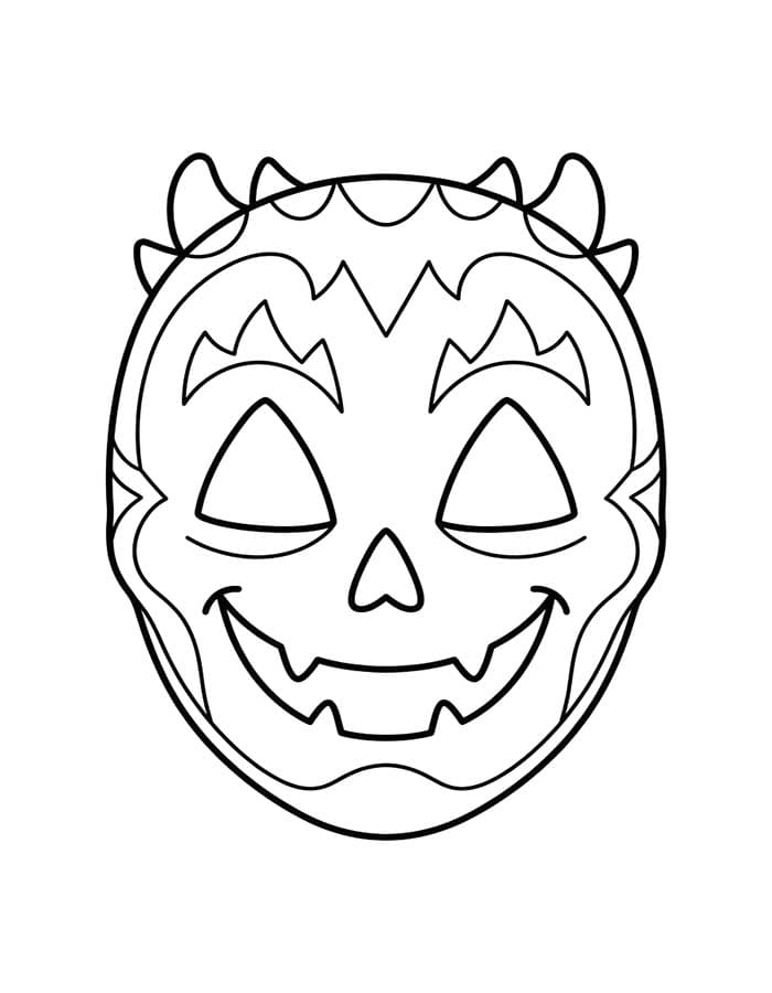 Döntetlen Halloween Maszk ingyenesen nyomtatható