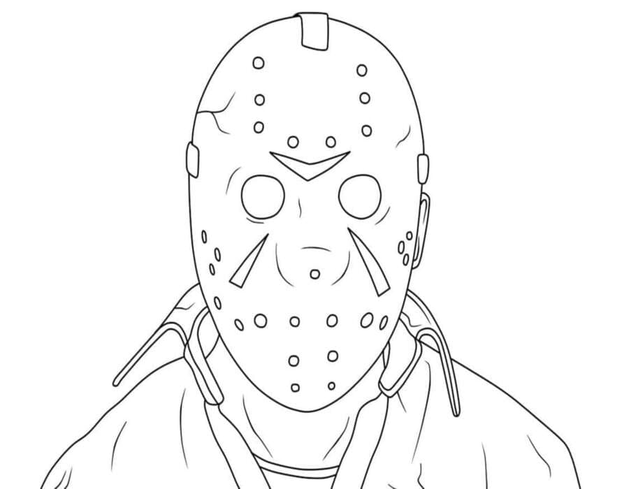 Döntetlen Jason Voorhees ingyenesen nyomtatható egyszerű
