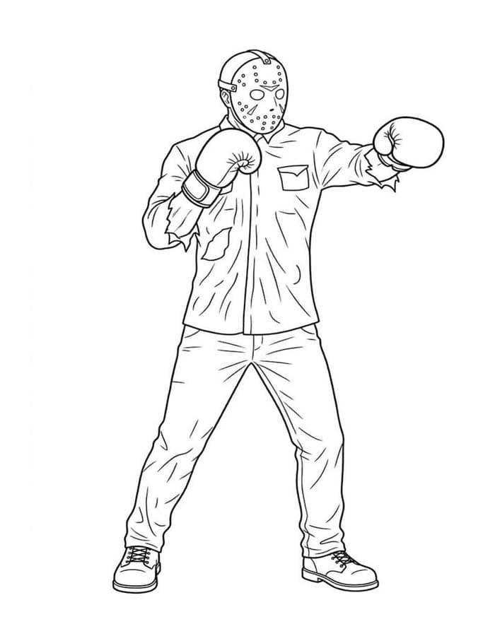 Döntetlen Jason Voorhees nyomtatható egyszerű
