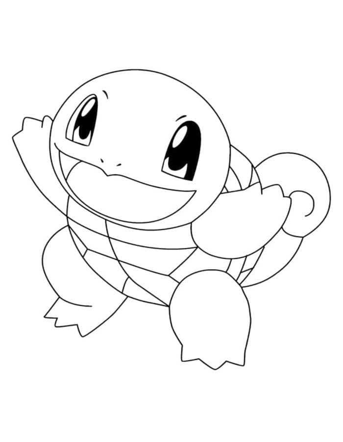 Döntetlen Squirtle ingyenesen nyomtatható egyszerű